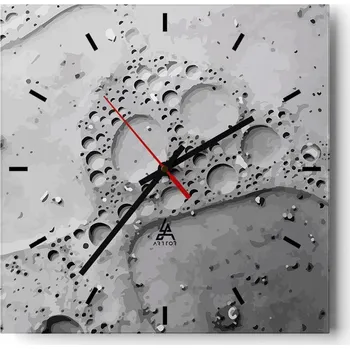 Hodiny Nástěnné hodiny do kuchyně 30x30 Kompozice Stylové hodiny na skle Loft Tiché