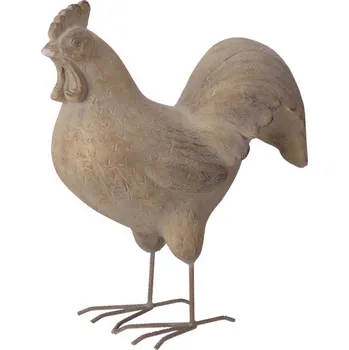 ProGarden Zahradní figurka slepice, 40 cm, šedá