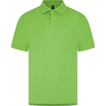 Pánské tričko Henbury Pánská polokošile Coolplus z piké úpletu Barva: Limetková zelená, Velikost: M W475