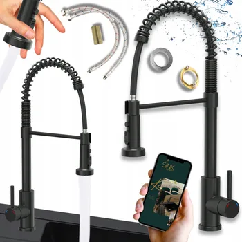 Vodovodní baterie Stojánková kuchyňská baterie Sink Quality Allie černá