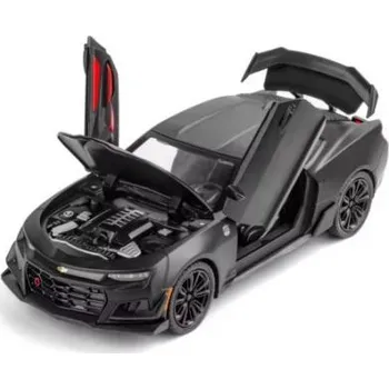 autíčko Camaro Hornet kovový model hračka na baterie světla zvuk 1:32 Černá