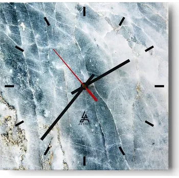 Hodiny Nástěnné hodiny do kuchyně 30x30 Abstrakce Stylové hodiny na skle Loft Tiché