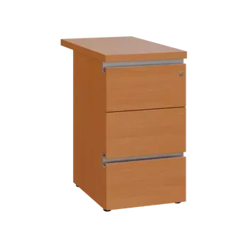 Zásuvkový kontejner MHKC - 81 kontejner přístavný, 3-zásuvkový, deska 18 mm, centrální zámek, buk royal