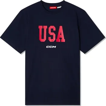 Pánské tričko Pánské tričko CCM Flag Tee Team USA Navy L