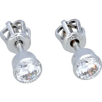 Náušnice Goldstore Stříbrné náušnice pecky a zirkony Varianta: stříbrné náušnice