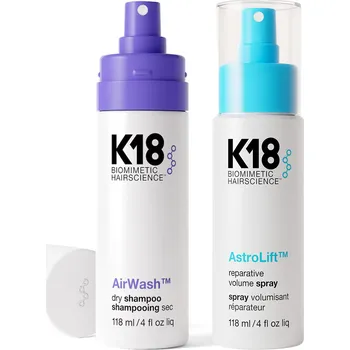 Kosmetika K18 Hair Duo bestsellerů, výhodný set pro objem a dlouhotrvající svěžest