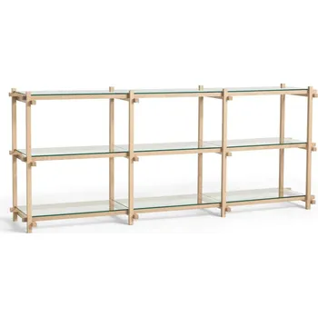 Otoman HAY Policový systém Woody Low, clear glass