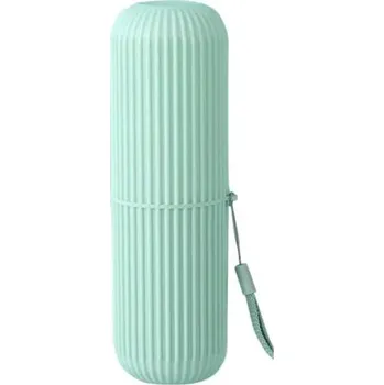 Zubní kartáček Mikihat Multifunkční plastové pouzdro na zubní kartáček a pastu modré menší