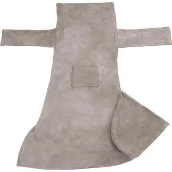 deka TecTake GmbH 403038 2 deky s rukávy - 180 x 150 cm,šedá