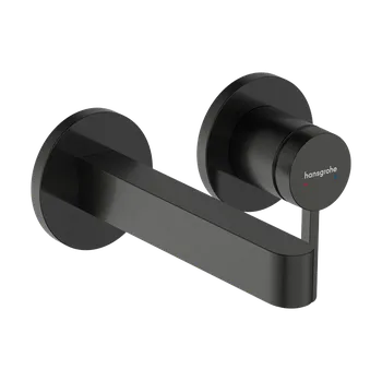Vodovodní baterie Hansgrohe Finoris - Páková umyvadlová baterie pod omítku s ramenem 168 mm, kartáčovaný černý chrom 76051340