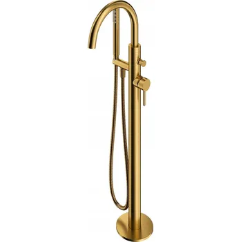Vodovodní baterie Volně stojící vanová a sprchová baterie Omnires zlatá