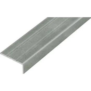 Stavební profil ACARA PRAHA s.r.o. AC AP5 schodová lišta samolep. B, hliník+fólie cement grey, v: 10 mm, š: 25 mm, d: 0,9 m