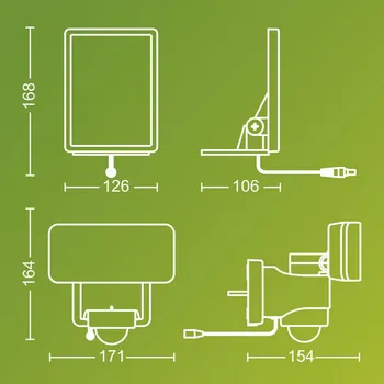 Venkovní osvětlení Philips LED venkovní bodové osvětlení Tylus, bílé, 5 000 K, senzor - Solární panel – šířka 16,8 cm, výška 12,6 cm, hloubka 10,6 cm bílá LED 6 W celkem - Doprava zdarma