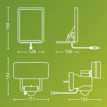 Venkovní osvětlení Philips LED venkovní bodové osvětlení Tylus, bílé, 3 000 K, senzor - Solární panel – šířka 16,8 cm, výška 12,6 cm, hloubka 10,6 cm bílá LED 6 W celkem - Doprava zdarma