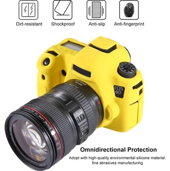 PULUZ silikonové pouzdro pro Canon EOS 6D (žluté)