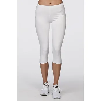 Dámské legíny Bavlněné bílé dámské 3/4 legíny 264 velikost XL
