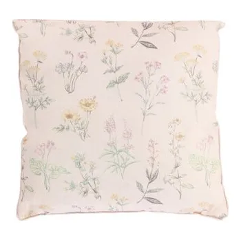 Dekorativní polštářek Home Styling Collection Dekorační polštář s květinovým vzorem, 45 x 45 cm, růžová