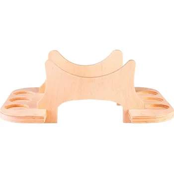 Stojan na víno Dřevěný stojan na skleničky pod skleněný demižon/soudek ANANAS 1L