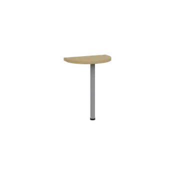 Stolová podnož MHJD - 60 přístavba jednací, kovová podnož stříbrná, síla desky 36 mm, široká 600 mm, javor horský