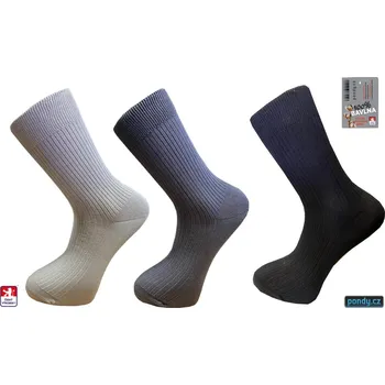 Pánské ponožky cenová akce Ponožky 100% bavlna ŽEBRO C501 45-47 Šedá
