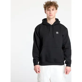 Pánská mikina Mikina adidas Trefoil Essentials Loose Hoodie Black/ Black/ Black XL