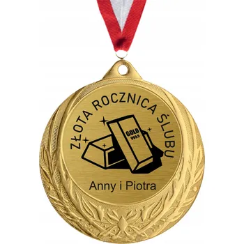 Obraz Magický Dárek - dárek k výročí svatby, zlatá medaile s potiskem