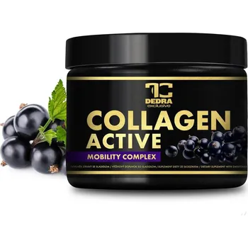 Kloubní výživa DEDRA COLLAGEN ACTIVE, kolagenový nápoj, černý rybíz 200 g (30 denních dávek)