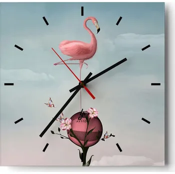 Hodiny Nástěnné hodiny do kuchyně 30x30 Abstrakce Stylové hodiny na skle Loft Tiché