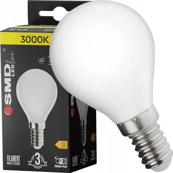 Žárovka ŽÁROVKA SMD LEDline E14 FILAMENT 4W KULKA teplá