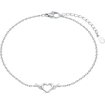 Náramek Stříbrný náramek s okřídleným srdcem 2875