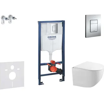WC sada Grohe Rapid SL - Set předstěnové instalace, klozetu Gaia a sedátka softclose, tlačítko Skate Cosmpolitan, chrom SANI11BA1105