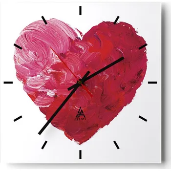 Hodiny Nástěnné hodiny do kuchyně 30x30 Abstrakce Stylové hodiny na skle Loft Tiché