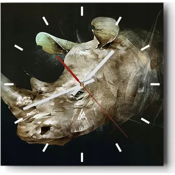 Hodiny Nástěnné hodiny do kuchyně 30x30 Abstrakce Stylové hodiny na skle Loft Tiché