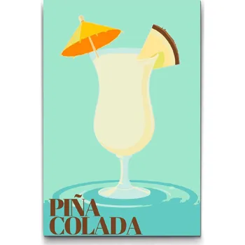 Malování podle čísel - Piña colada Velikost: 40x60cm, Rámování: Pouze srolované plátno