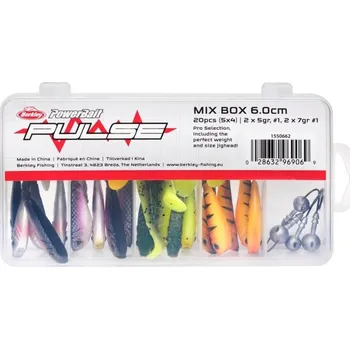 24ks - Sada nástrah a příslušenství Berkley Pulse Shad Box 6cm vč. jigových hlaviček