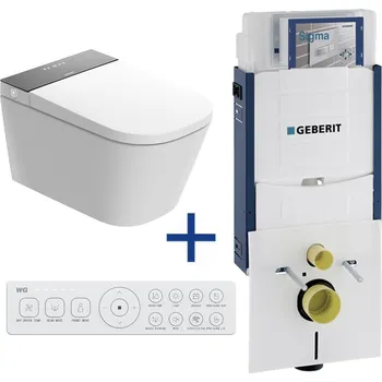 WC sada WATERGATE ADAPTA Basic CUBE sprchovací toaleta + GEBERIT KOMBIFIX předstěnový modul WG-AB150_110.300.00.5