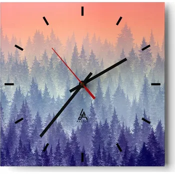 Hodiny Nástěnné hodiny do kuchyně 30x30 Abstrakce Stylové hodiny na skle Loft Tiché