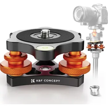 Tříosá aretovací nivelační základna K&F Concept LP-48 (Vyrovnávací stativová základna KF31.104)