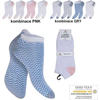 Dámské ponožky Dámské snížené ponožky NS69779R 35-38 Růžové detaily