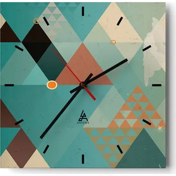 Hodiny Nástěnné hodiny do kuchyně 30x30 Abstrakce Stylové hodiny na skle Loft Tiché