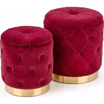 Taburet Taburet čalouněný Halmar červený