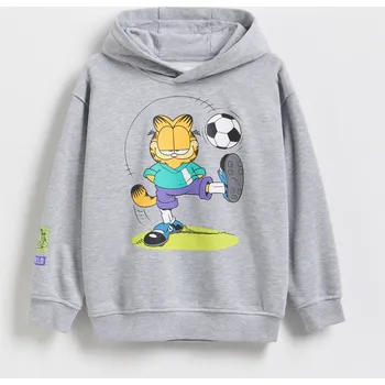 Chlapecká mikina Reserved - Mikina Garfield - světle šedá - 433CJ-09M - 433CJ-09M-146