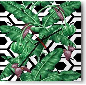 Hodiny Nástěnné hodiny do kuchyně 30x30 Abstrakce Stylové hodiny na skle Loft Tiché