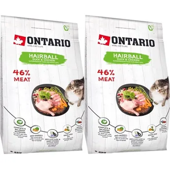 Krmivo pro kočku ONTARIO Cat Hairball 4kg + Dárek Hovězí masová kapsička 100g ZDARMA