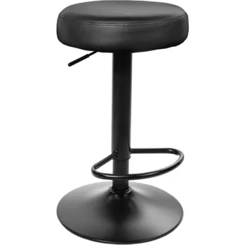 Barová židle TRENDIE Barová židle Atlanta černá s černým podstavcem