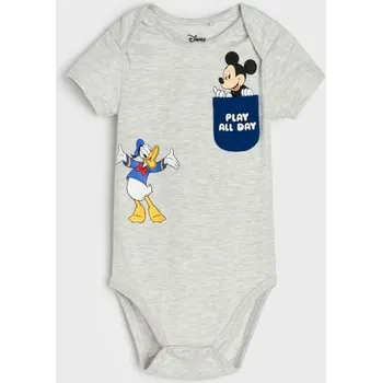 Kojenecký body Sinsay - Body s krátkým rukávem Mickey Mouse - šedá - 513EM-09M - 513EM-09M-62