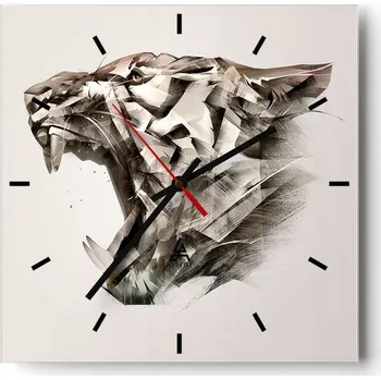 Hodiny Nástěnné hodiny do kuchyně 30x30 Abstrakce Stylové hodiny na skle Loft Tiché