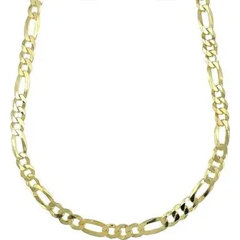 Řetízek Stříbrný pánský pozlacený řetízek figaro délka řetízku 50cm