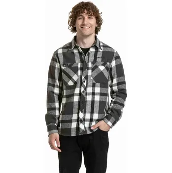 Pánská košile Meatfly pánská košile Woody Premium Black | Černá | Velikost XXL