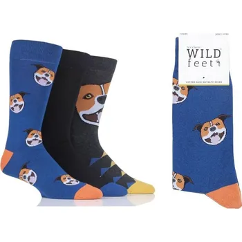 Pánské ponožky cenová akce WILD FEET pánské vzorované ponožky STAFORD 39-46 Mix barev